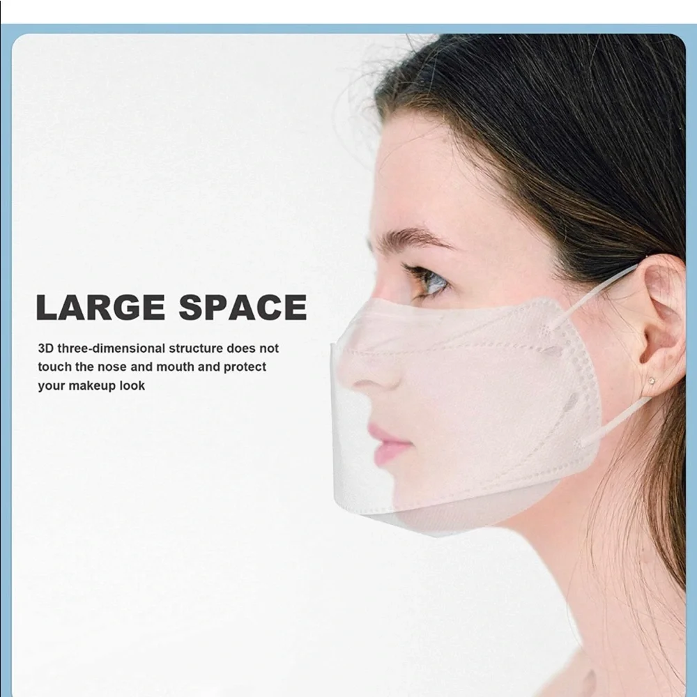50PCS 3D Disposable 5-COLOR 4-Layer Face Masks For Adult Individually Pa…